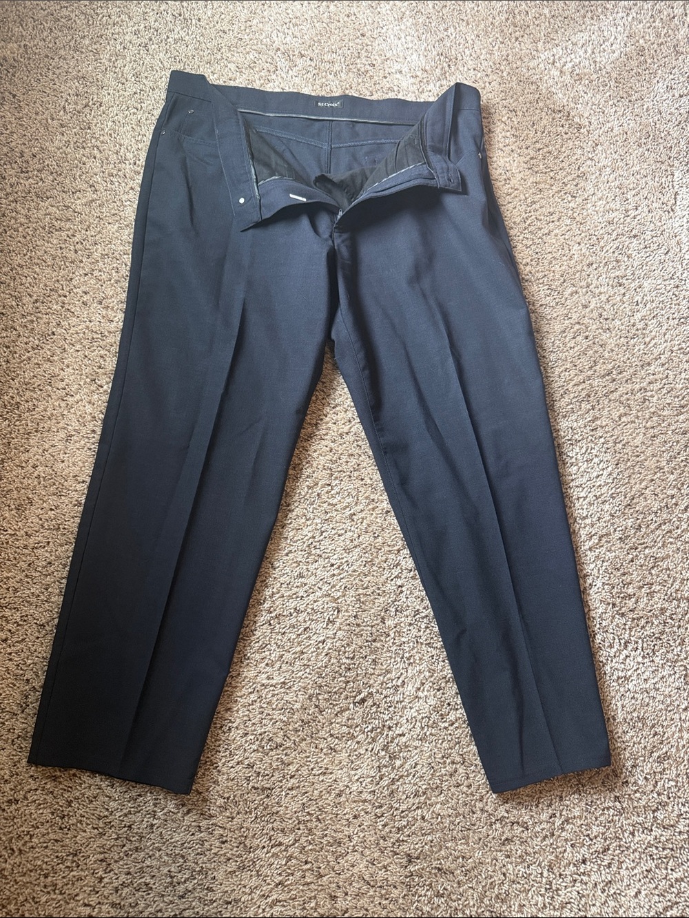 Men's Black Tailored Dress Pants